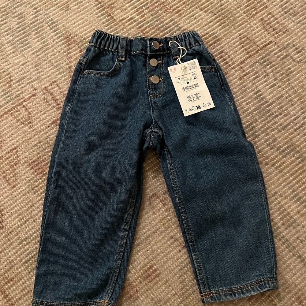 Zara girls barrel jeans size 3T